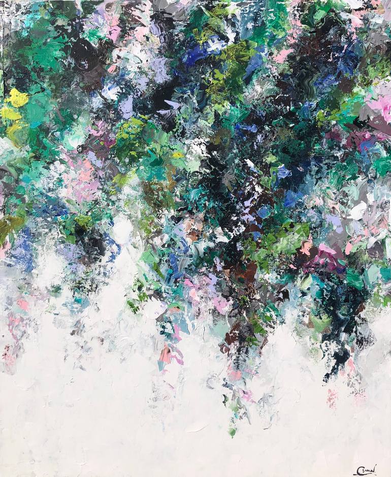 Original Abstract Expressionism Abstract Painting by Maria Esmar