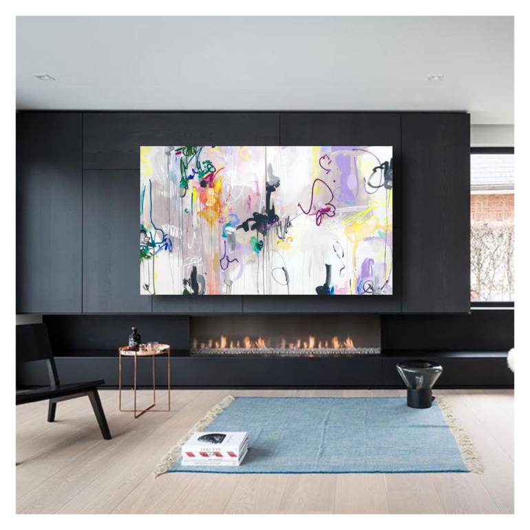 Original Abstract Expressionism Abstract Painting by Maria Esmar