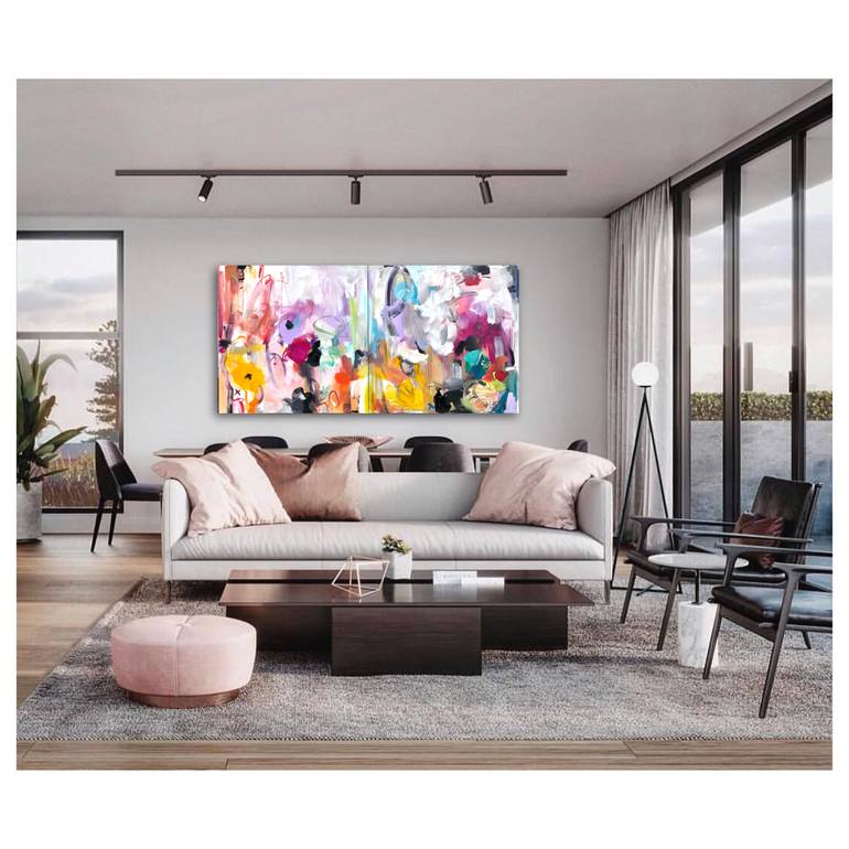 Original Abstract Expressionism Abstract Painting by Maria Esmar