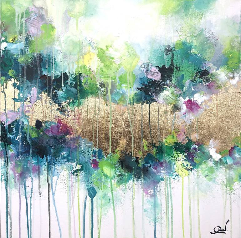 Original Abstract Botanic Painting by Maria Esmar