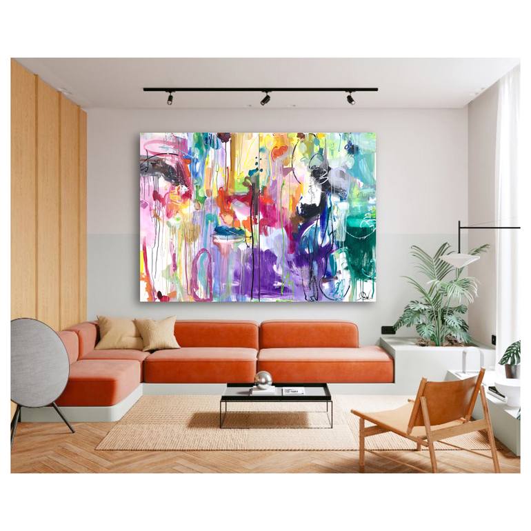 Original Abstract Expressionism Abstract Painting by Maria Esmar