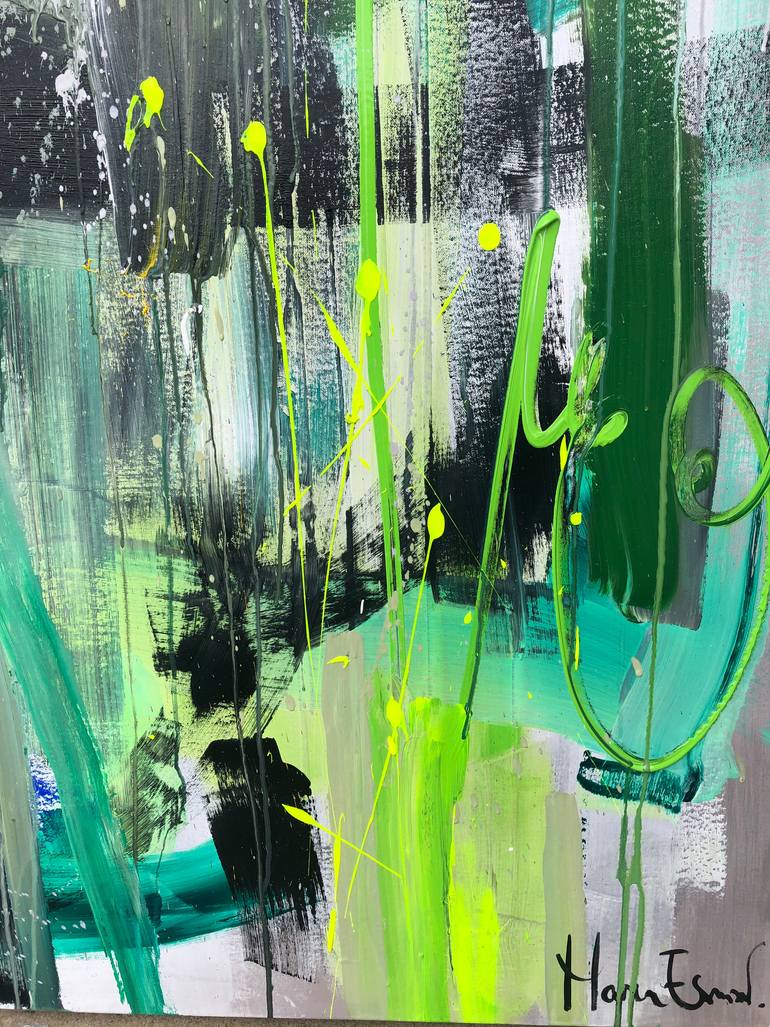 Original Abstract Expressionism Abstract Painting by Maria Esmar