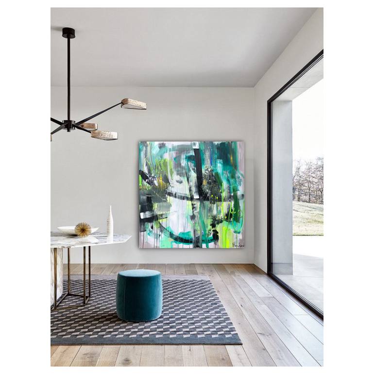 Original Abstract Expressionism Abstract Painting by Maria Esmar