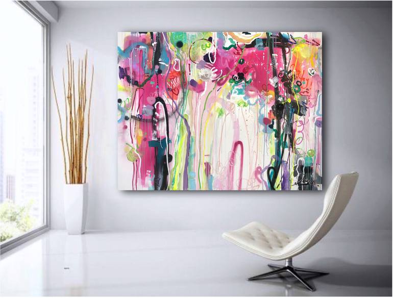 Original Abstract Expressionism Abstract Painting by Maria Esmar