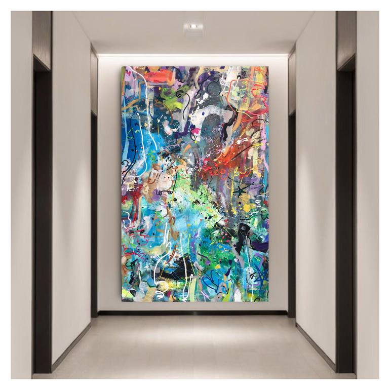 Original Abstract Expressionism Abstract Painting by Maria Esmar