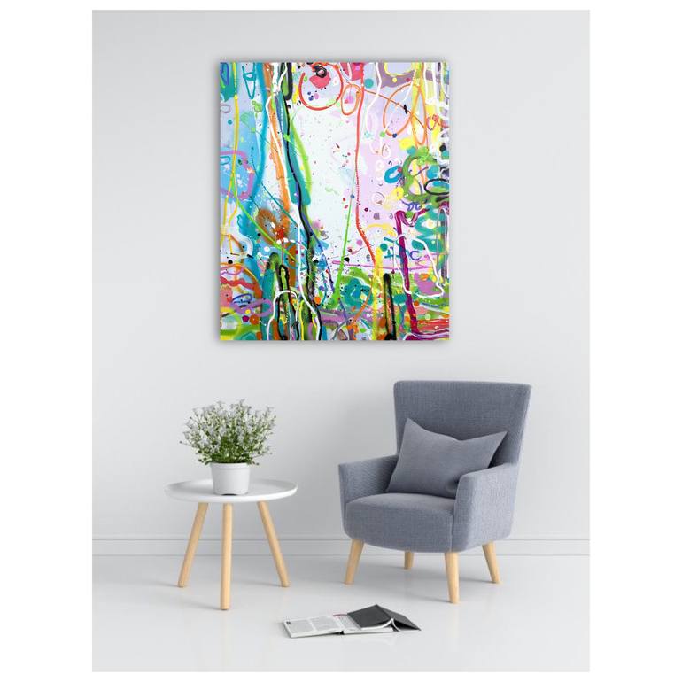 Original Abstract Expressionism Abstract Painting by Maria Esmar