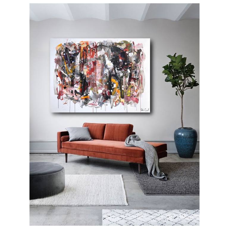 Original Abstract Expressionism Abstract Painting by Maria Esmar