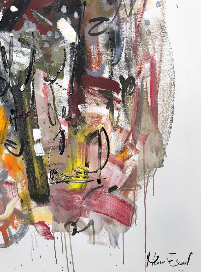 Original Abstract Expressionism Abstract Painting by Maria Esmar