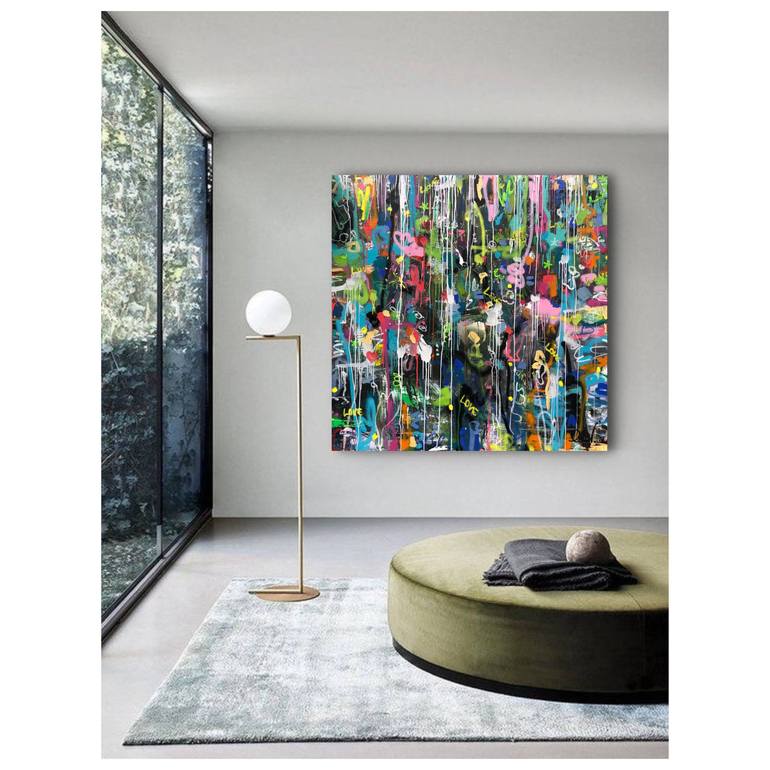 Original Abstract Expressionism Abstract Painting by Maria Esmar
