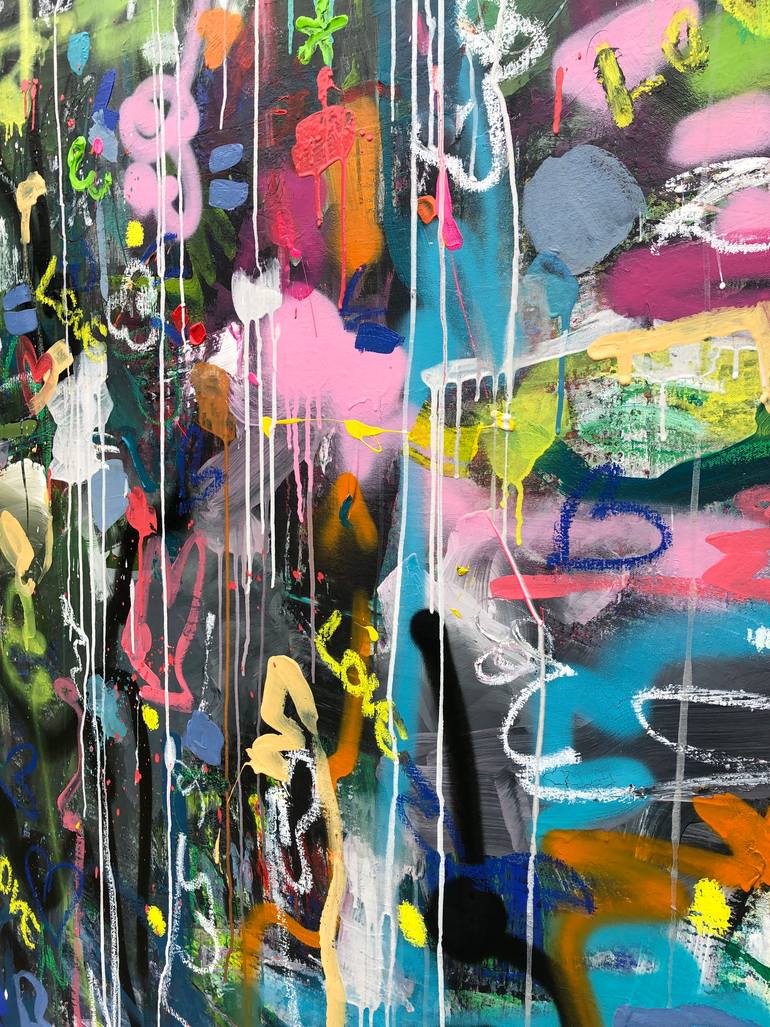 Original Abstract Expressionism Abstract Painting by Maria Esmar