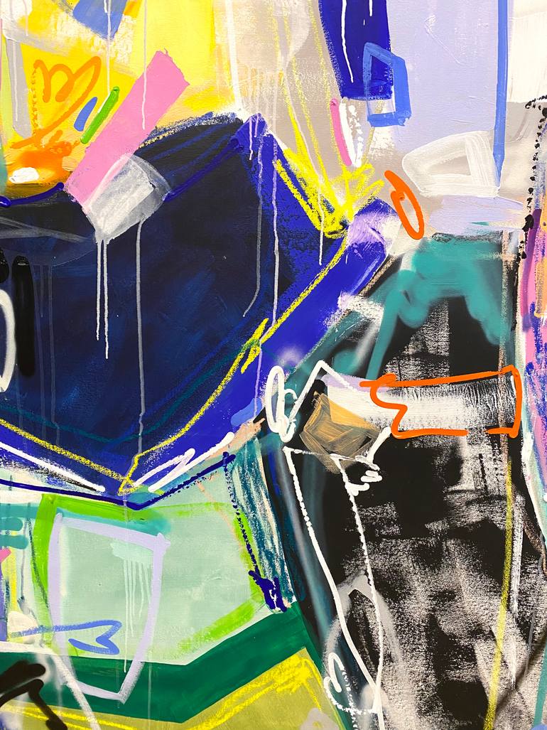 Original Abstract Expressionism Abstract Painting by Maria Esmar