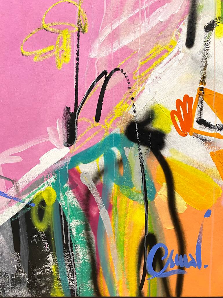 Original Abstract Expressionism Abstract Painting by Maria Esmar