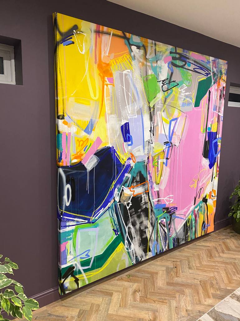 Original Abstract Expressionism Abstract Painting by Maria Esmar