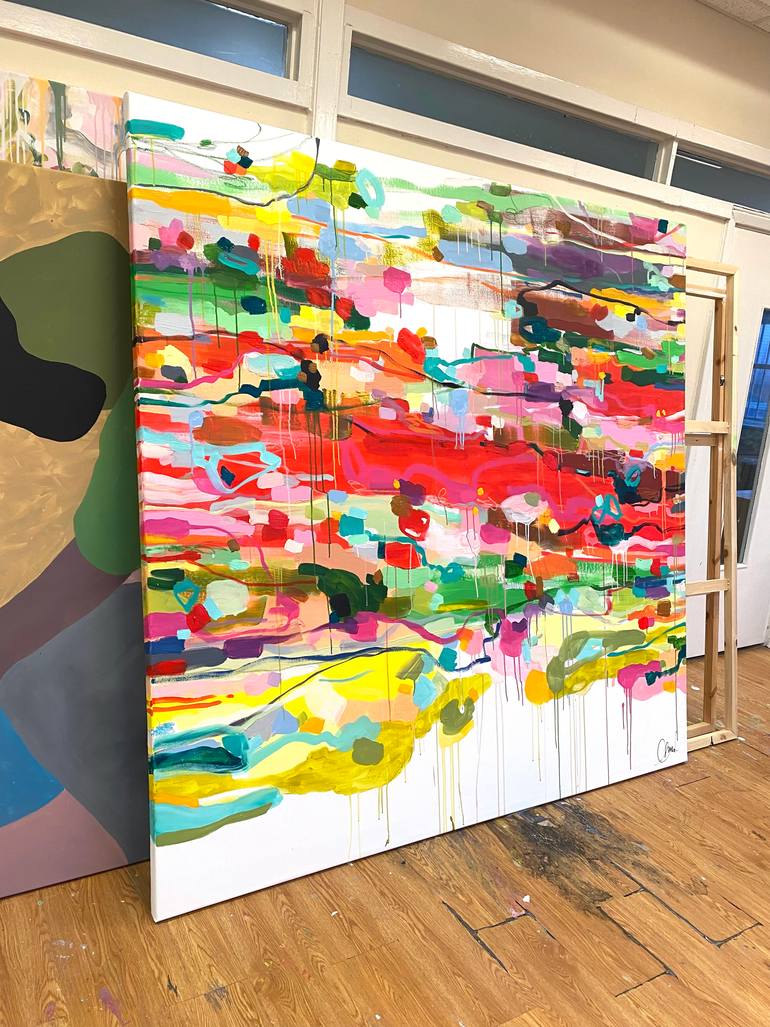 Original Abstract Expressionism Abstract Painting by Maria Esmar