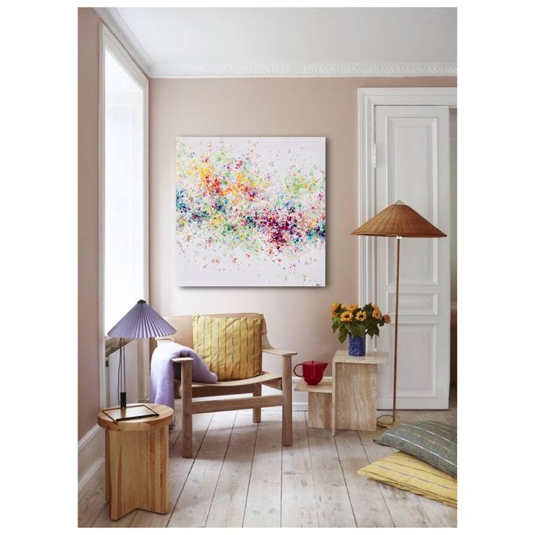 Original Abstract Floral Painting by Maria Esmar