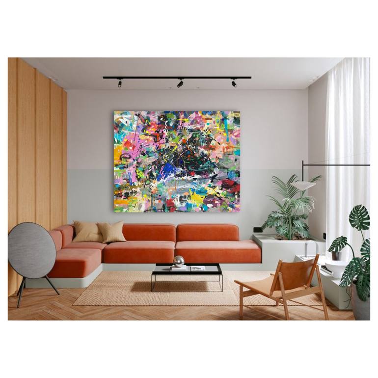 Original Abstract Expressionism Abstract Painting by Maria Esmar