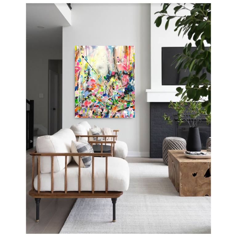 Original Abstract Expressionism Abstract Painting by Maria Esmar