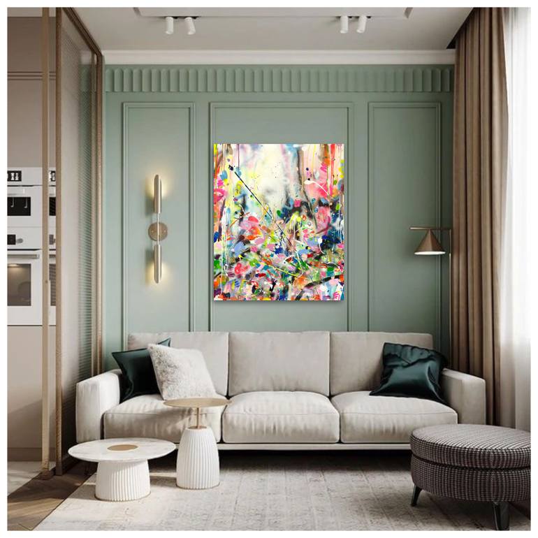 Original Abstract Expressionism Abstract Painting by Maria Esmar