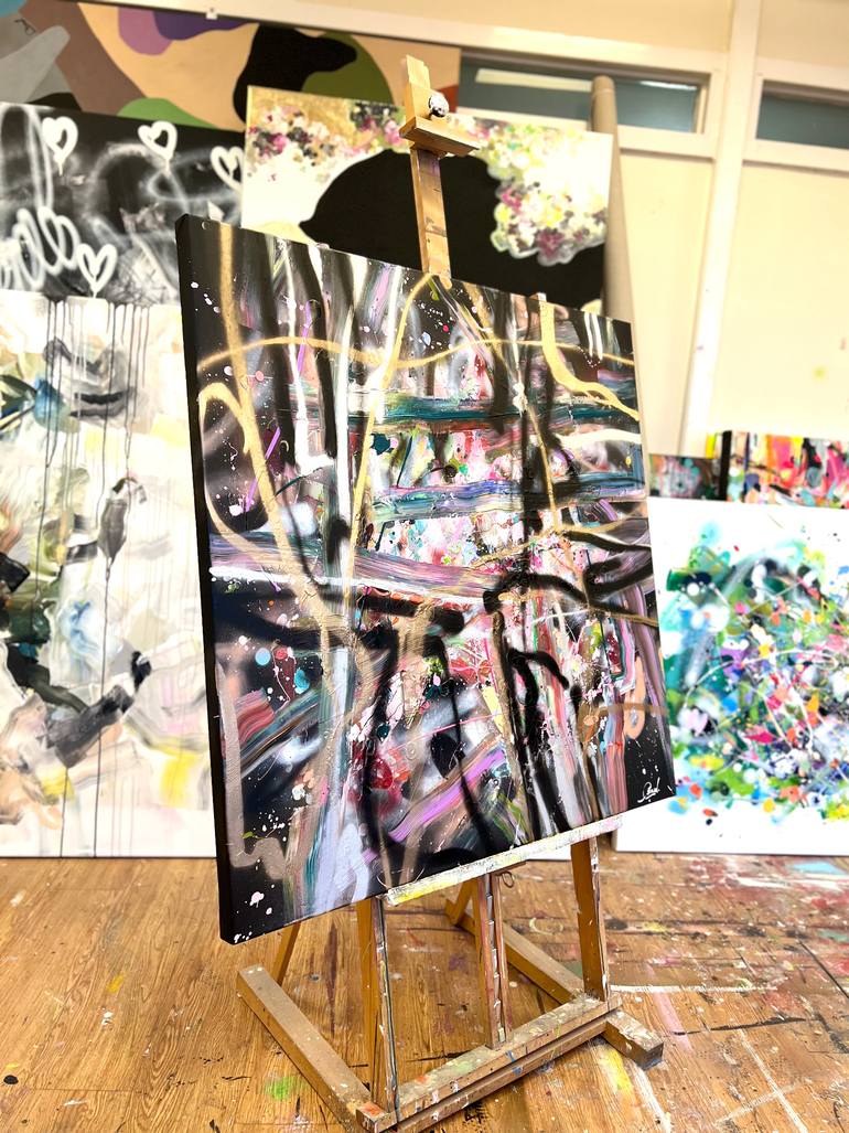 Original Abstract Expressionism Abstract Painting by Maria Esmar