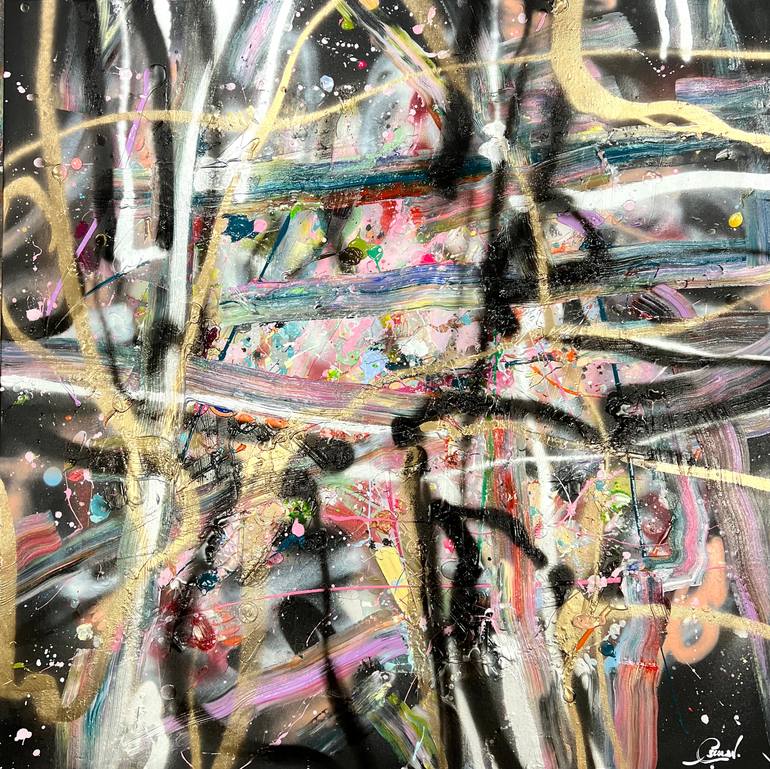 Original Abstract Expressionism Abstract Painting by Maria Esmar