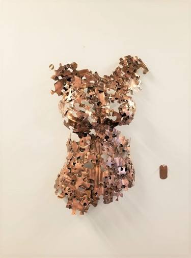 Figurative Sculpture: Pieces Of Me Series, Copper Sculpture thumb