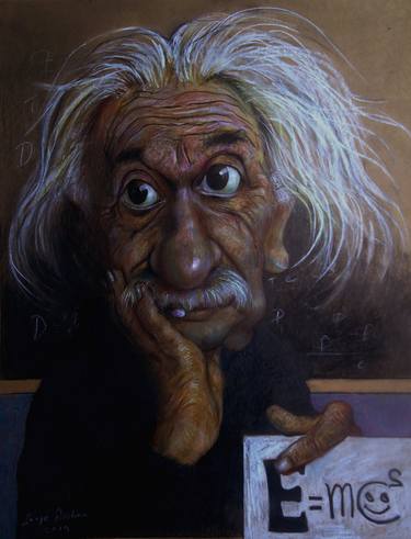 caricature of Albert Einstein thumb