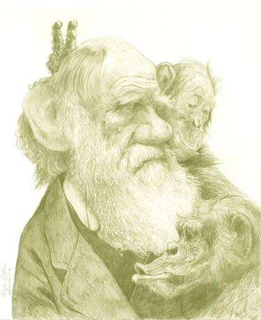caricature of Charls Darwin thumb