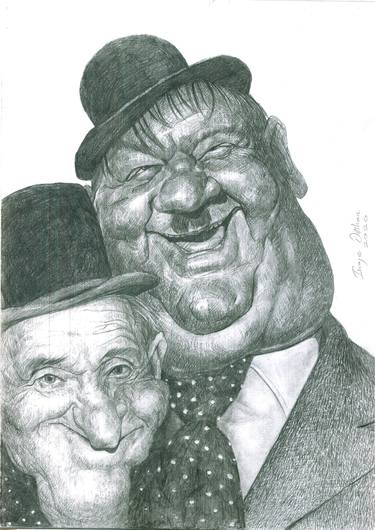 caricature of Laurel and Hardy thumb