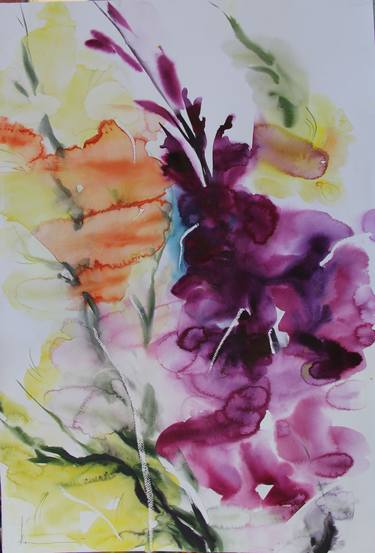 Original Modern Floral Paintings by Mariya Klymenko