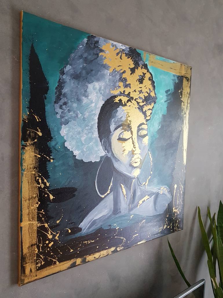 Original Abstract Expressionism Women Painting by Olga Benke