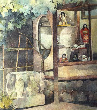 Original Figurative Interiors Paintings by INAKI ARBULO