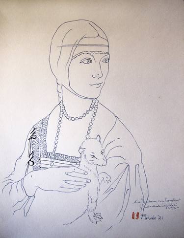 Original Figurative Women Drawings by INAKI ARBULO