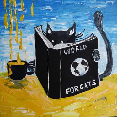 Print of Fine Art Cats Paintings by Anastasiia Kasianova