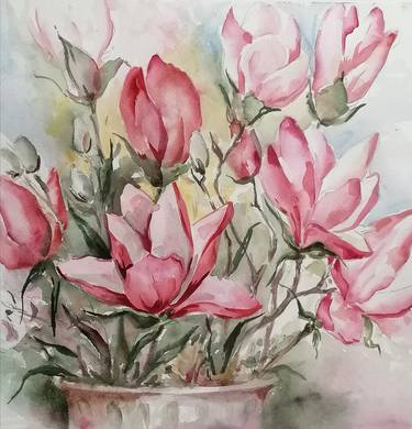 Print of Fine Art Botanic Paintings by Anastasiia Kasianova