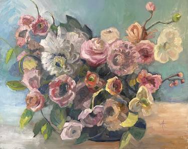 Print of Expressionism Floral Paintings by Andrea Tarman