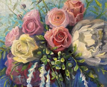 Original Impressionism Floral Paintings by Andrea Tarman