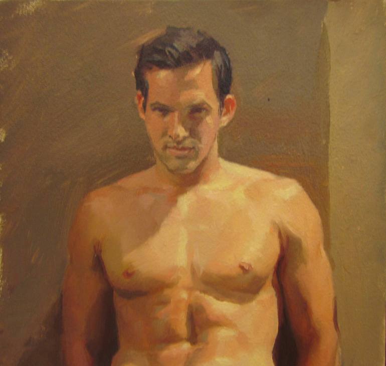 Original Classicism Nude Painting by Viktoriia Pidvarchan