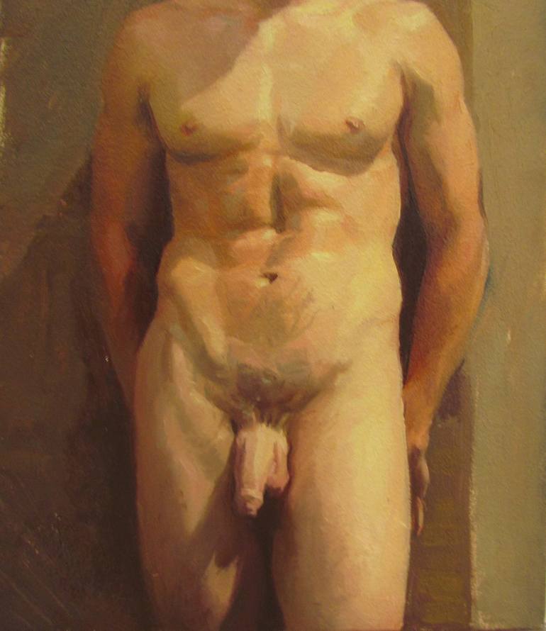 Original Classicism Nude Painting by Viktoriia Pidvarchan