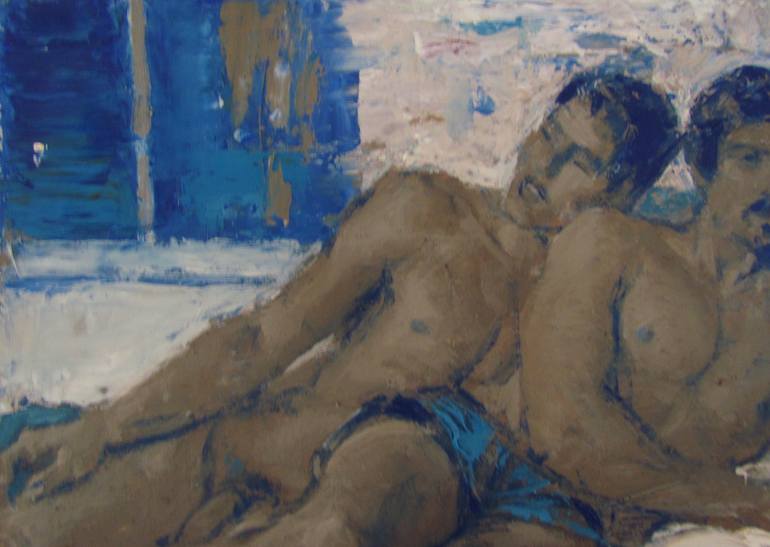 Original Impressionism Nude Painting by Viktoriia Pidvarchan