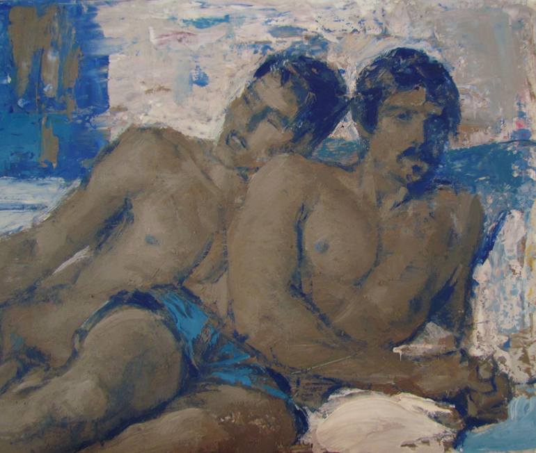 Original Impressionism Nude Painting by Viktoriia Pidvarchan