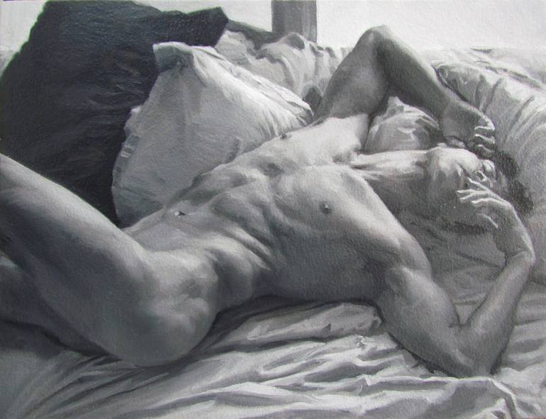 Print of Classicism Nude Paintings by Viktoriia Pidvarchan