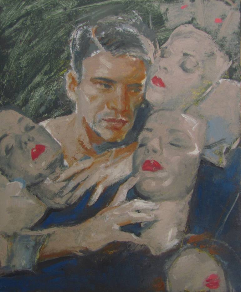Original Impressionism Men Paintings by Viktoriia Pidvarchan