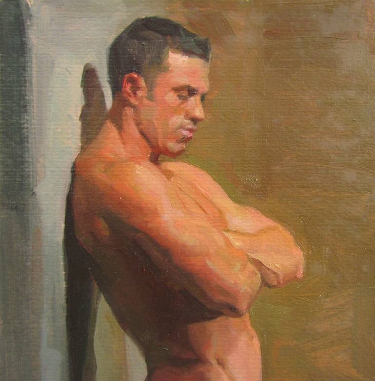 Original Classicism Nude Painting by Viktoriia Pidvarchan