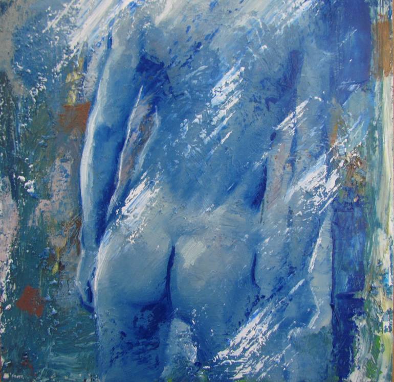 Original Impressionism Nude Painting by Viktoriia Pidvarchan