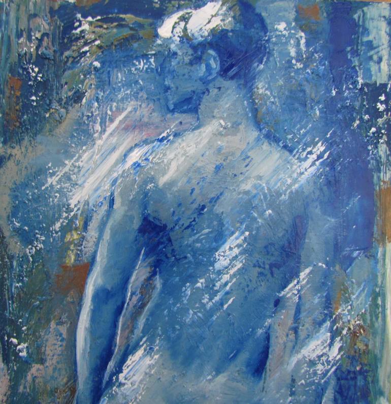 Original Impressionism Nude Painting by Viktoriia Pidvarchan