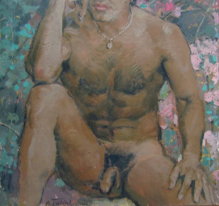 Original Classicism Nude Painting by Viktoriia Pidvarchan