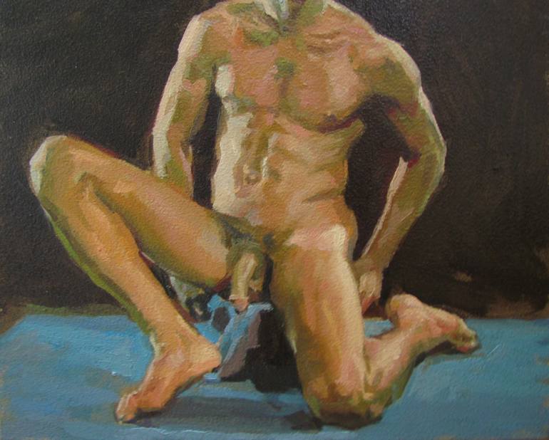 Original Classicism Nude Painting by Viktoriia Pidvarchan