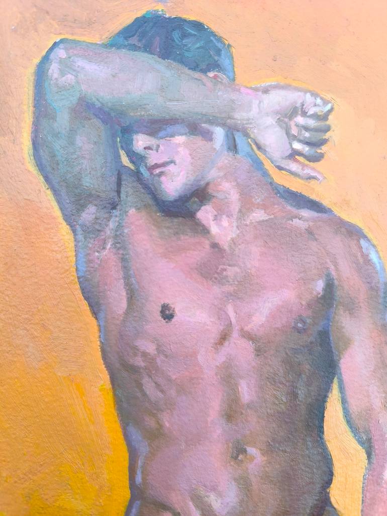 Original Classicism Nude Painting by Viktoriia Pidvarchan