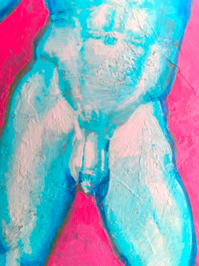 Original Figurative Nude Painting by Viktoriia Pidvarchan