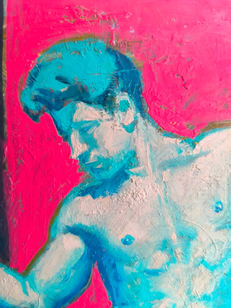 Original Figurative Nude Painting by Viktoriia Pidvarchan